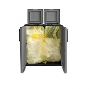 Armario Bajo Artplast con Doble Tapa para Reciclaje 680x370x840mm