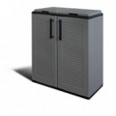 Armario Bajo Artplast con Doble Tapa para Reciclaje 680x370x840mm