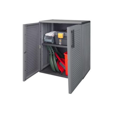 Armario Bajo de Pl&aacute;stico Artplast L&iacute;nea Easy 68x37x84cm Gris Oscuro