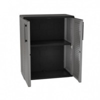 Armario Bajo de Plástico Artplast Línea Easy 68x37x84cm Gris Oscuro