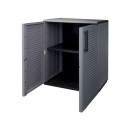 Armario Bajo de Plástico Artplast Línea Easy 68x37x84cm Gris Oscuro