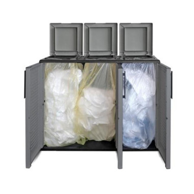 Armario para Reciclaje Artplast con 3 Compartimentos 1020x370x840mm