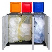 Armario de Reciclaje Artplast con 3 Compartimentos, 102x37x90 cm