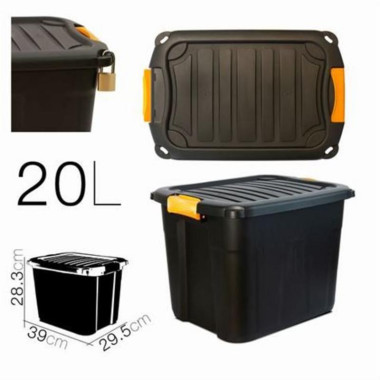 Caja de Almacenaje Parabox Negra 39x29.5x28.3 cm