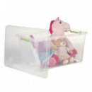 Caja Organizadora Artplast Transparente con Ruedas y Cierres (58.5 x 39 x 30 cm)