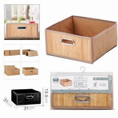 Cesta de Almacenaje Plegable de Bamb&uacute; Urban Living 31x31x15 cm