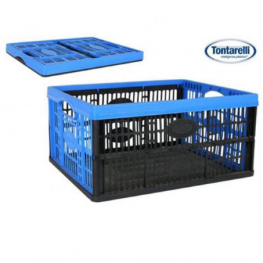 Caja Plegable de Almacenamiento 32 Litros Azul y Negra