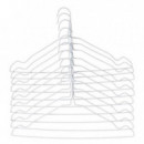 Set de 10 Perchas Metálicas Blancas EDM Antideslizantes