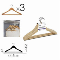Set de 3 Perchas de Madera Urban Living 44.5 cm