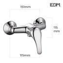 Monomando Empotrado de Bañera con Accesorios EDM Cromado