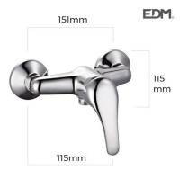 Monomando Empotrado de Bañera con Accesorios EDM Cromado