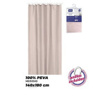Cortina de Baño Hbs 140x180 Beige 100% PEVA con Anillas