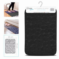 Alfombra de Baño Urban Living Diseño Piedra Negra 45x70 cm