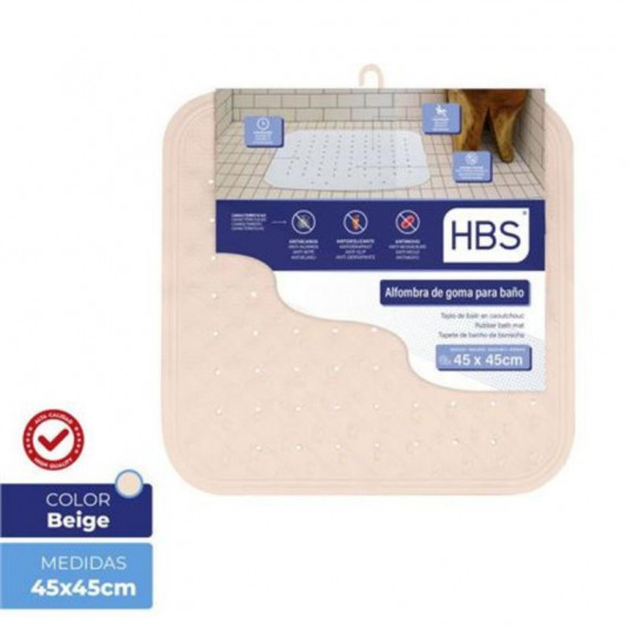 Alfombra HBS de Goma Natural Beige 45x45 cm - 450g