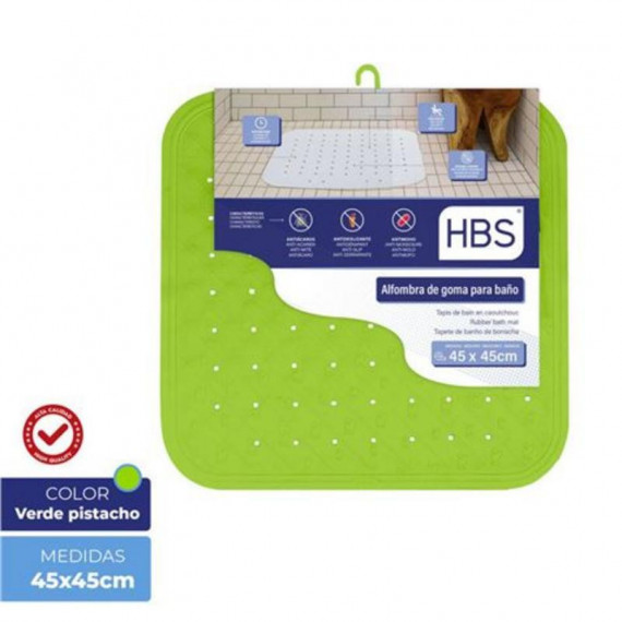 Alfombra HBS de Goma Natural Verde Pistacho 45x45 cm - 450g