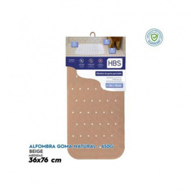 Alfombra de Goma Natural HBS Beige 650g (36x76 cm)