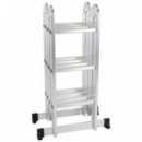 Escalera Articulada Multiposición de Aluminio Mader 3x4 con Plataforma