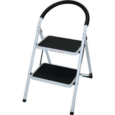 Escalera Dom&eacute;stica Mader en Acero y Goma de 2 Pelda&ntilde;os