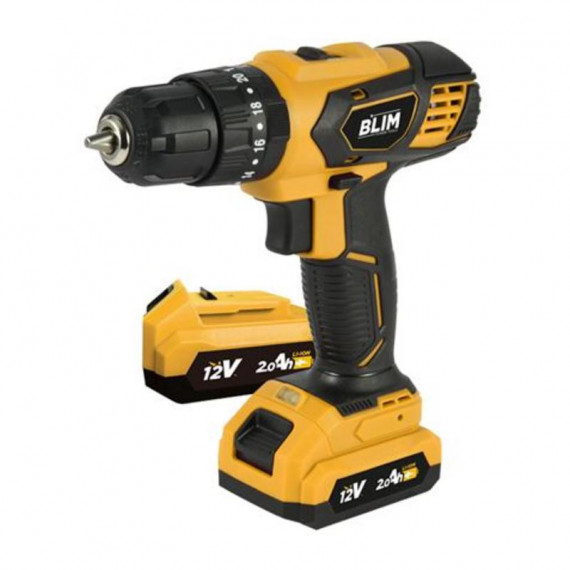 Taladro Percutor Blim 12V con 2 Baterías 2Ah y Maletín