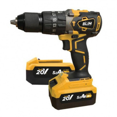 Taladro Percutor Blim Power Tools 20V sin Escobillas con 2 Bater&iacute;as 5Ah
