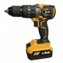 Pack Taladro Percutor 20V y Amoladora Angular sin Escobillas Blim, con 2 Baterías de 4Ah y Maletín de Aluminio