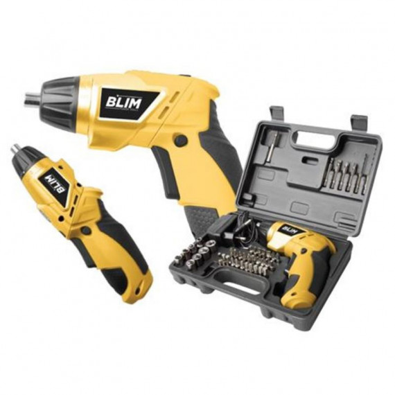 Atornillador a Batería Blim 4V con Maletín y 44 Piezas