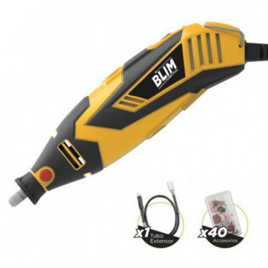 Mini Herramienta Multiusos Blim Power Tools 180W con Eje Flexible y 40 Piezas