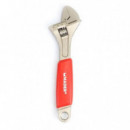 Llave Inglesa Ajustable Mader 10-250mm con Mango Recubierto Rojo