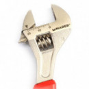 Llave Inglesa Ajustable Mader de 150mm (6") con Mango Recubierto Rojo