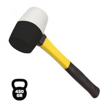Mazo de Goma Bicolor Blim de 450 Gramos con Mango de Fibra