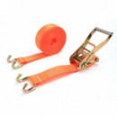 Eslinga de Amarre Mader con Carraca y Ganchos, 50mm x 9 Metros, 5.000 kg