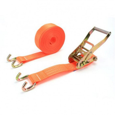 Eslinga de Amarre Mader con Carraca y Ganchos, 50mm x 9 Metros, 5.000 kg