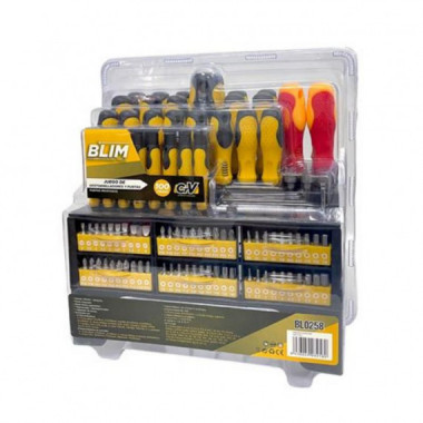 Juego de 100 Piezas de Destornilladores y Puntas Blim Power Tools