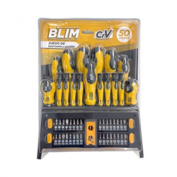 Juego de 50 Piezas de Destornilladores y Puntas Blim Power Tools