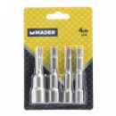 Juego de 4 Llaves de Vasos Magnético Mader 1/4 (6, 8, 10, 12mm)