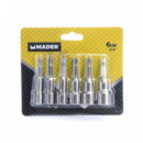 Juego de 6 Llaves de Vaso Magnéticas 1/4 Mader