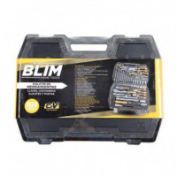 Maletín de Herramientas Blim de Cromo Vanadio (101 Piezas con Carracas de 1/2" y 1/4")