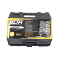 Maletín de Herramientas Blim Cromo Vanadio 77 Piezas (1/2" y 1/4")
