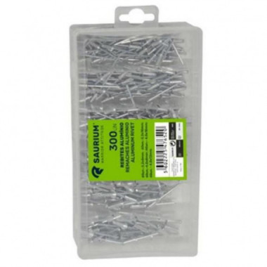 Juego de 300 Remaches Ciegos de Aluminio Saurium Variados para Bricolaje