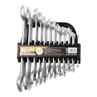 Juego de Llaves Fijas de Dos Bocas de 12 Piezas Blim Power Tools