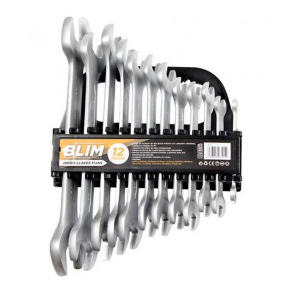 Juego de Llaves Fijas de Dos Bocas de 12 Piezas Blim Power Tools