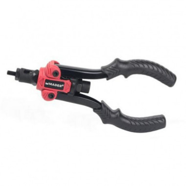 Remachadora de Tuercas Mader de 200 mm con 8 Piezas y Adaptadores M3-M12