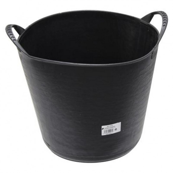 Mader Cubeta Redonda Flexible de Polipropileno 22 Litros Negra