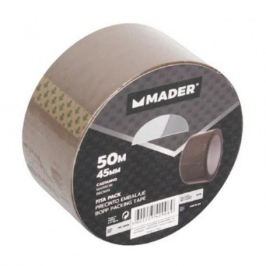 Cinta de Embalaje Marr&oacute;n Mader 45mm x 50m