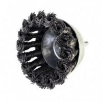 Cepillo Circular de Copa Sindex con Alambre Trenzado 75mm