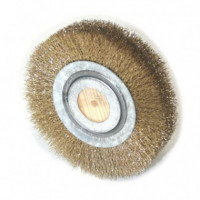 Cepillo Circular Sindex de Acero Latonado 200mm para Esmeriladora