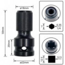 Adaptador Blim para Llaves de Vaso de Impacto 1/2" a 1/4"