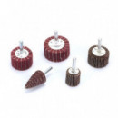 Kit Raspador Sindex con 5 Lijas y 5 Cepillos de Latón (10 Accesorios)