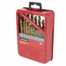 Juego de 19 Brocas de Titanio HSS para Metal Mader