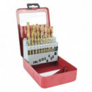 Juego de 19 Brocas de Titanio HSS para Metal Mader